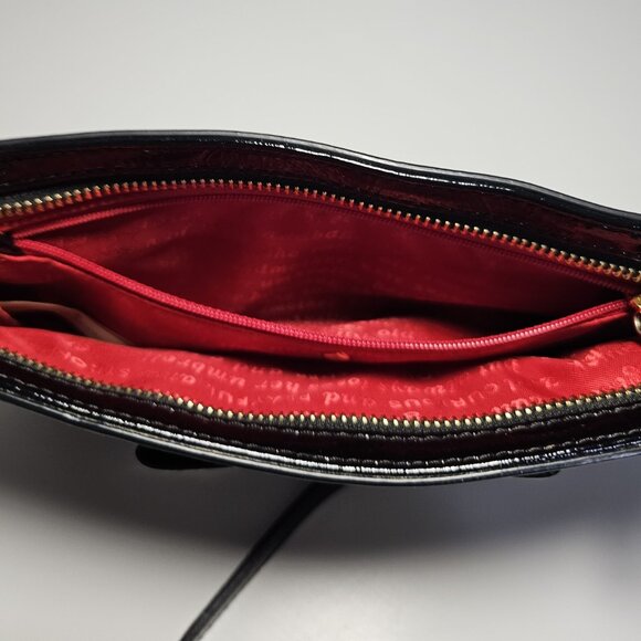 Kate Spade Black Patent Leather Bow Crossbody Purse - Picture 6 of 7